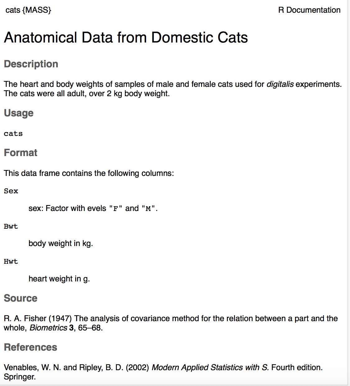 Code book cats Dataframe