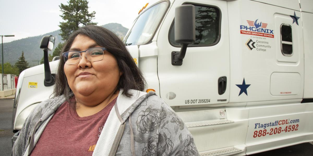 Lisa Black Truck Driving Image