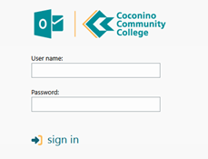 CCC Employee Webmail Login Page with Username and Password fields shown