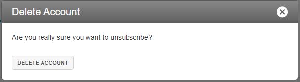 Rave final warning with one last button to press to delete account stating 'are you really sure you want to delete'