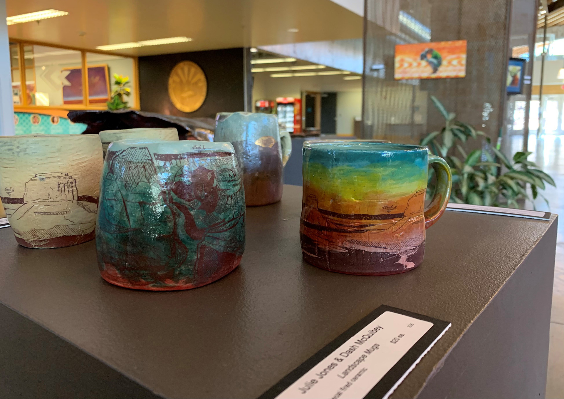 Lanscapes painted on Hand Made Mugs